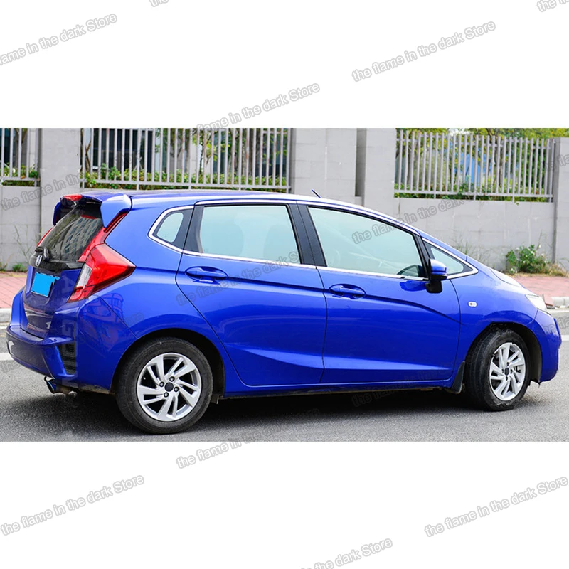 Lsrtw2017 304 нержавеющая сталь автомобильные оконные облицовки для honda fit jazz 2008 2009 2010