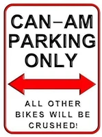 poudbdh canam parking only motorcycle parking wall sign parking signs 12 x 8 inch inch inches aluminum metal signs