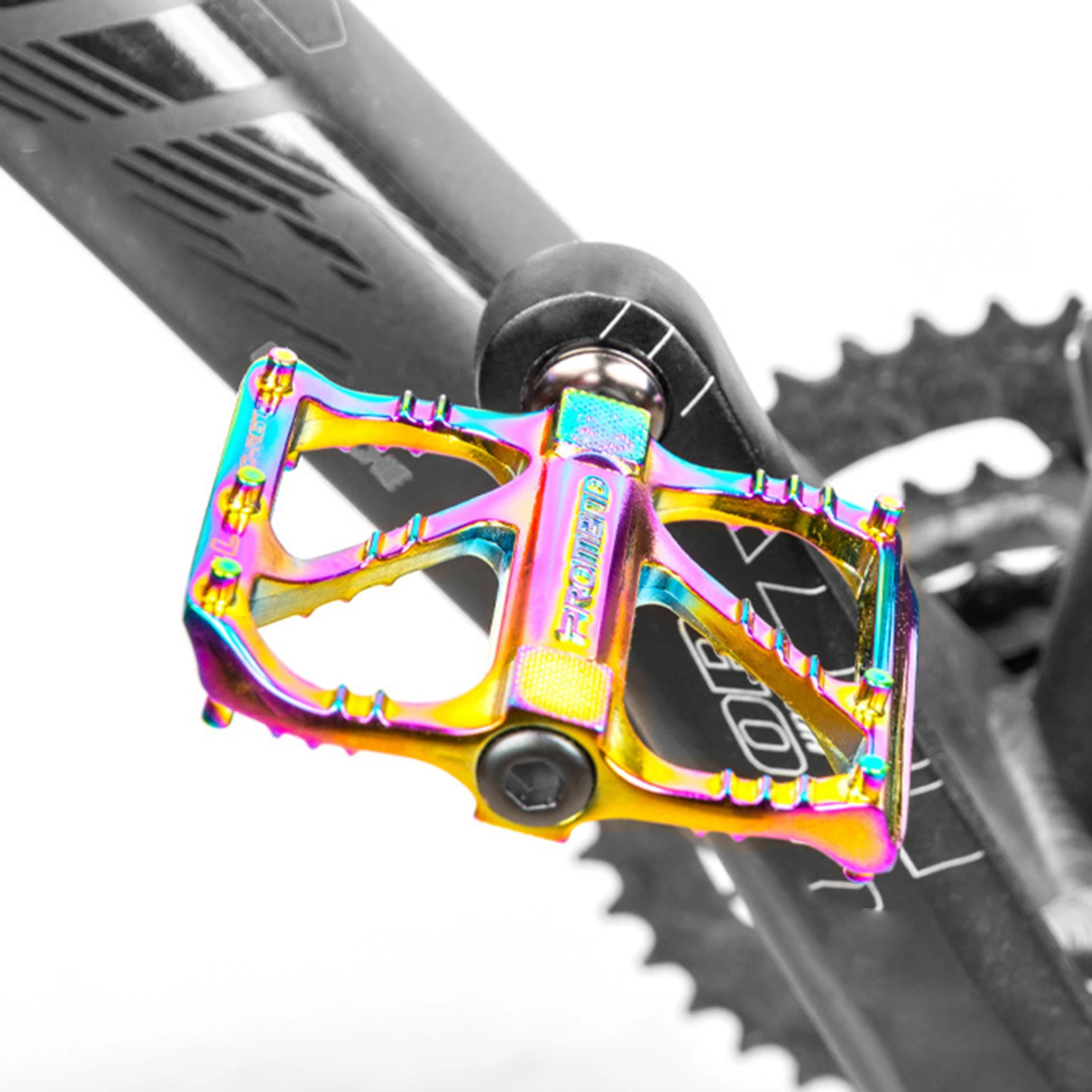 

Mountain Bike Pedal Aluminum Alloy Non-slip Bicycle Colorful Flat Pedals electroplating coloring for Bicycle road bike