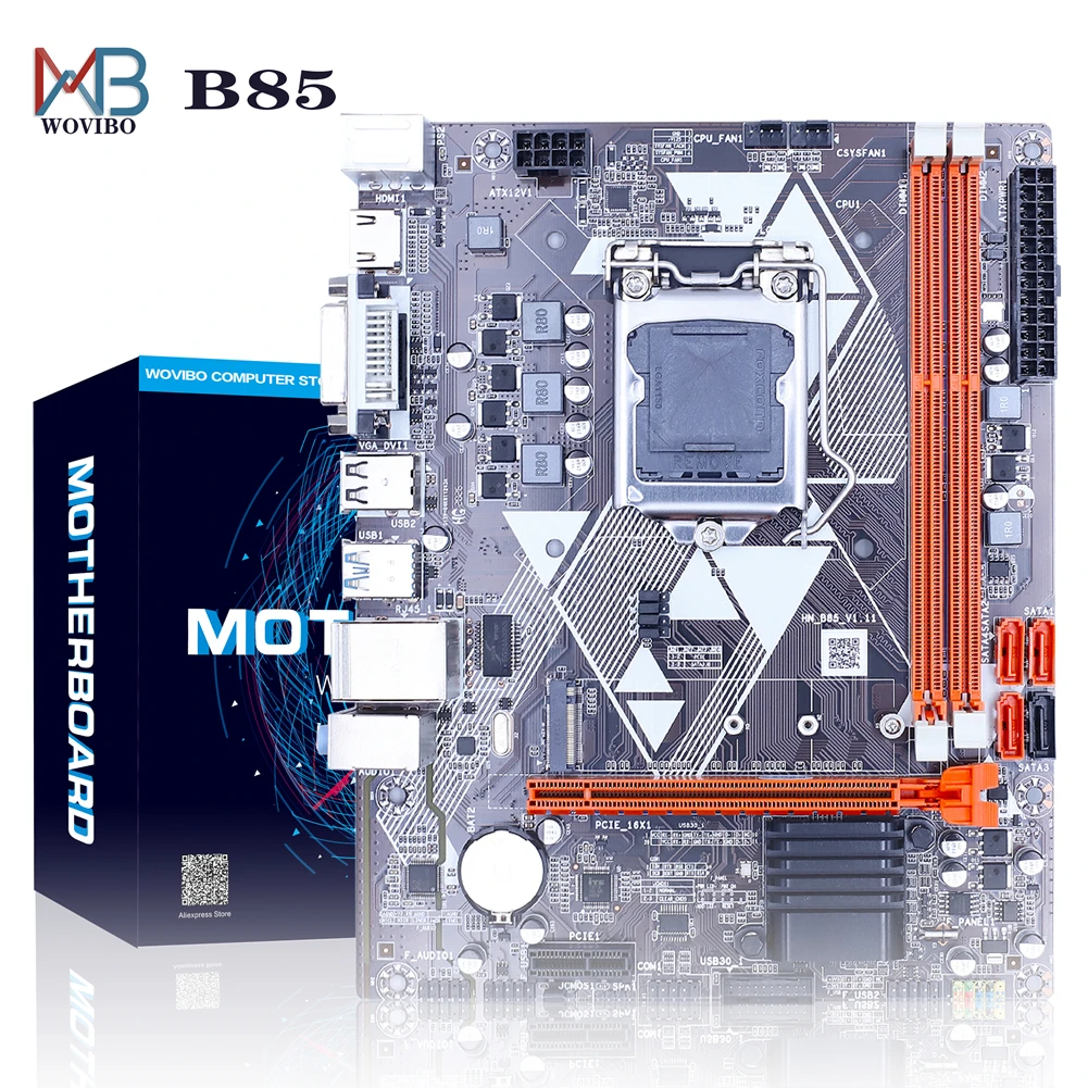B85 Motherboard LGA 1150 Dual Channel DDR3 16G Memory SATA 3.0 For Intel LGA1150 I3 I5 Core I7 Pentium Celeron Mainboard