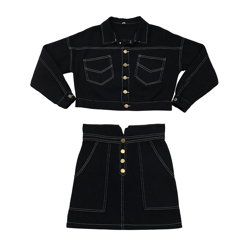 Джинсовый костюм для девочек 12-16 лет с короткой юбкой | Детская одежда и обувь
