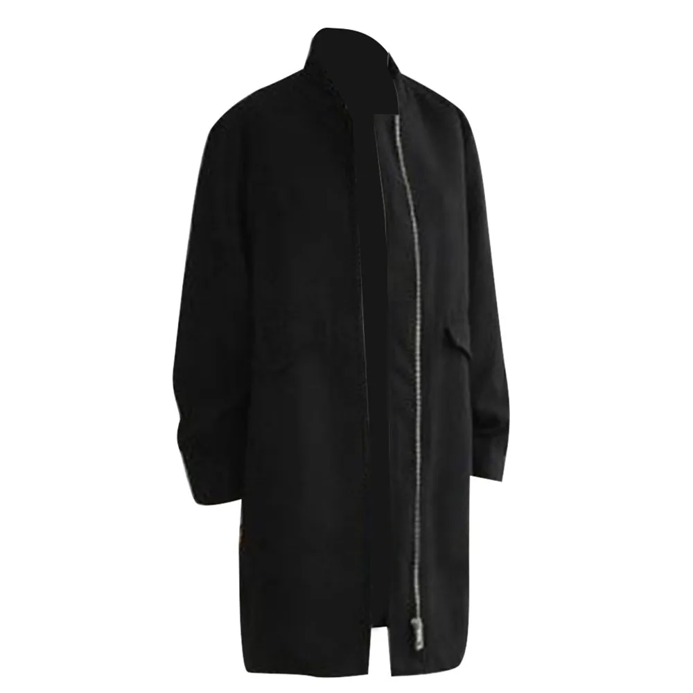 Женское пальто зимнее Тренч с лацканами на молнии Свободное плюс Outwear2019 мягкое