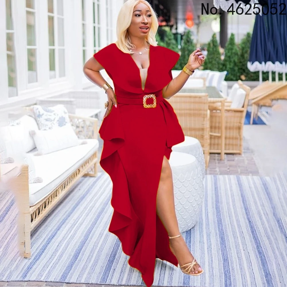 african attire for women Clothes for Women Dashiki Print Dress European Clothing Plus Size Bazin Rich Sleeveless Fashion Round Neck Maxi Vestido african robe