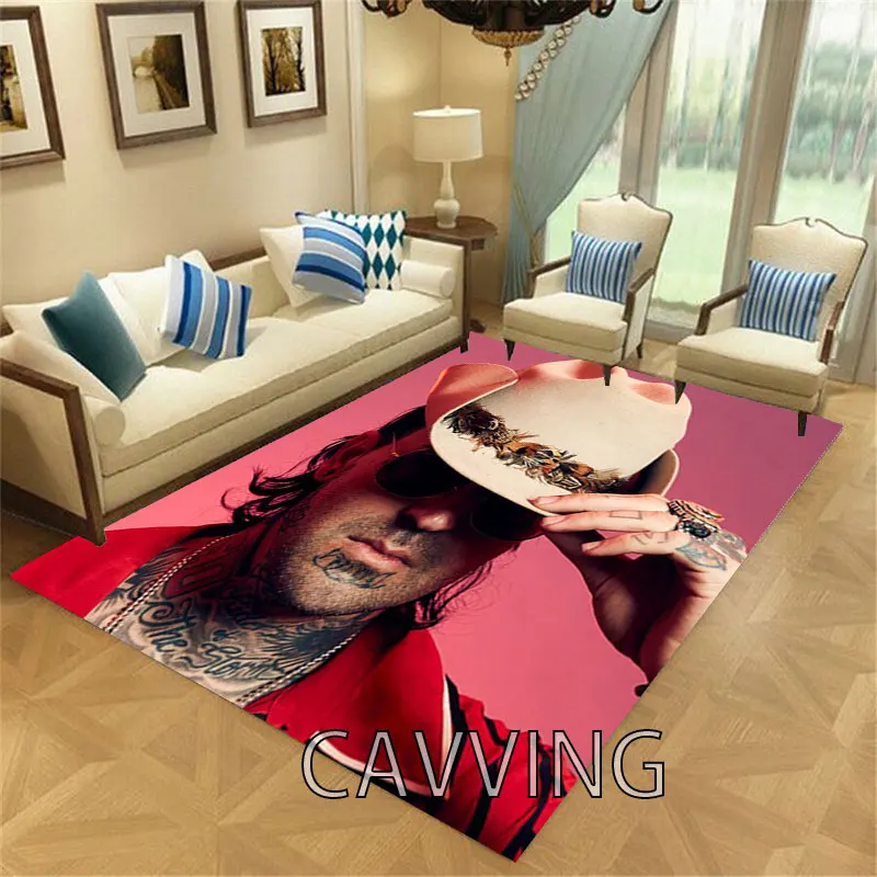 

Hot Rapper Yelawolf 3D Printed Carpets Flannel Rugs Anti-slip Large Rug Carpet Home Decoration for Living Room Bedroom