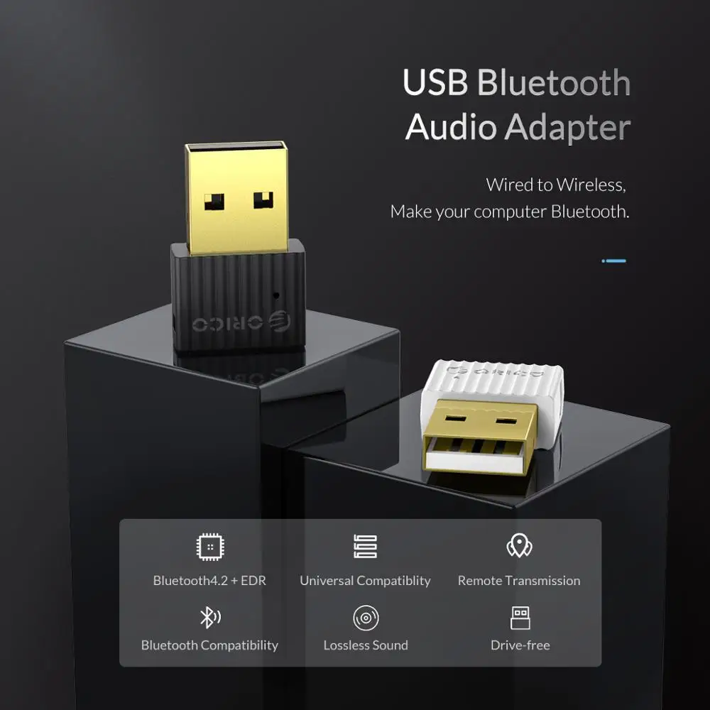 ORICO Mini USB Bluetooth 4 2 EDR беспроводной GHz передатчик Aux аудио адаптер с подвесной цепью