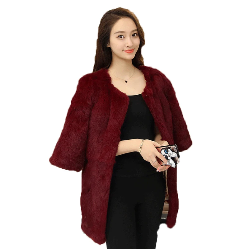 

Высококачественное пальто из искусственного меха, новинка сезона осень-зима 2020, Женское пальто, Женское пальто с рукавом 3/4, Женское пальто ...