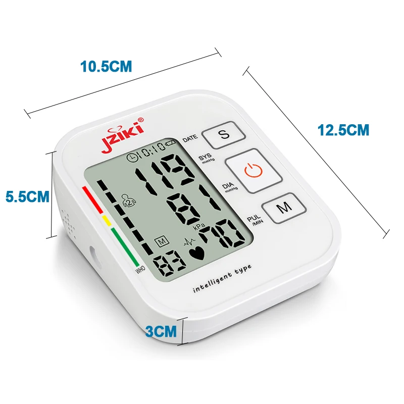 

Blood Pressure Monitor Sphygmomanometer Upper Arm Digital Blood Pressure Meter Large LCD Display Electronic BP Tonometer