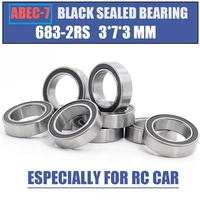683rs bearing 10pcs 3x7x3 mm abec 7 hobby electric rc car truck 683 rs 2rs ball bearings 683 2rs black sealed