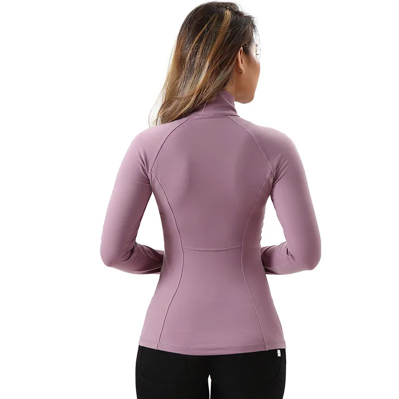 Новая куртка для женщин Thumbholes тонкая спортивная куртка эта теплая легкая куртка для бега молния плотная быстросохнущая футболка для йоги