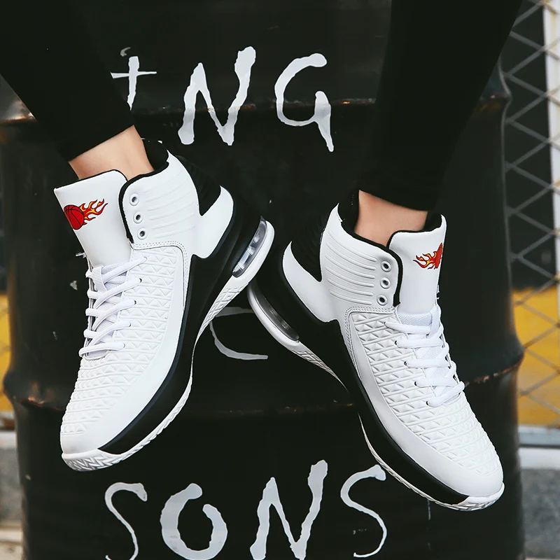 

Men's Basketball Shoes Breathable Cushioning Non-Slip Wearable Sports Shoes Gym Training Street Basketball Culture Sports Shoes