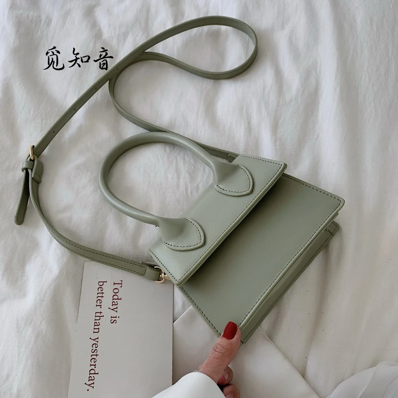 2019 цветные однотонные сумки через плечо из искусственной кожи для женщин женская