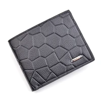 new mens short stone pattern wallet fashion youth male casual horizontal embossed coin purses three fold soft thin card holder