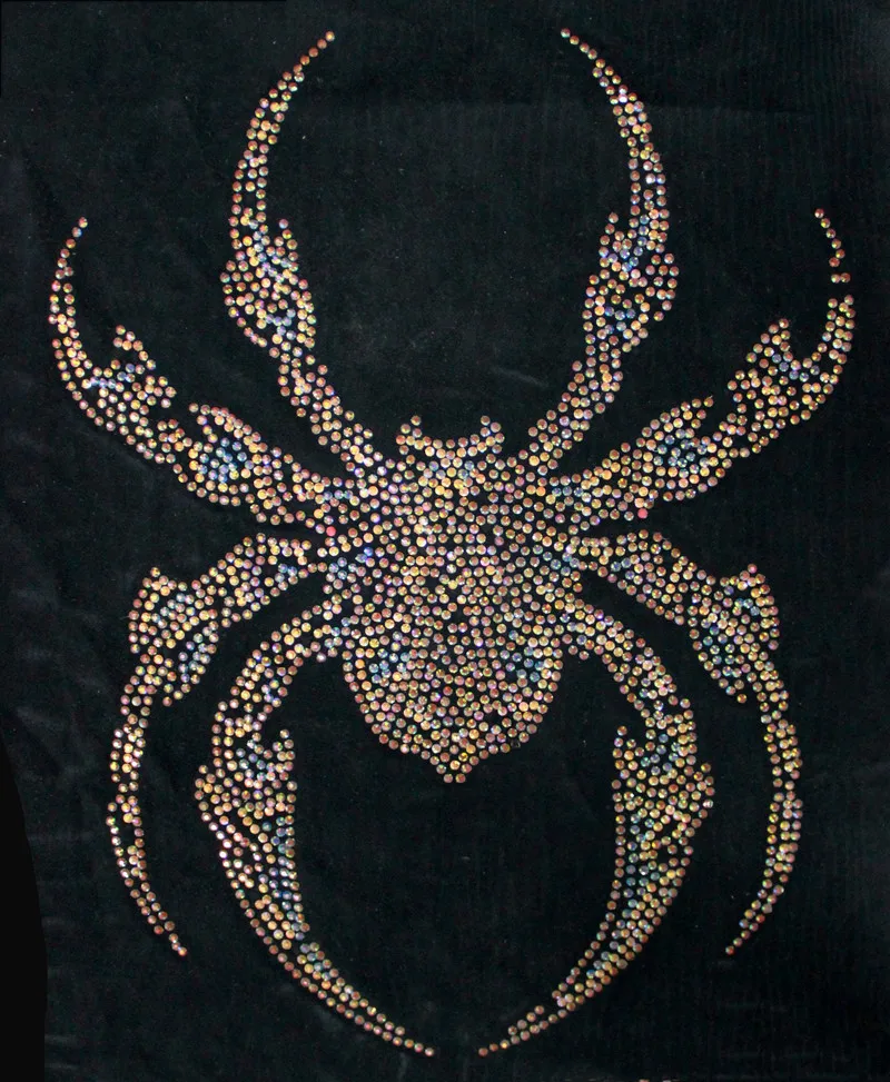 

Spider Hot Picture Clothes Hot Rhinestone Rhinestone Finished Big Picture Sticker Rhinestone Clothing Accessories DIY Jewelry