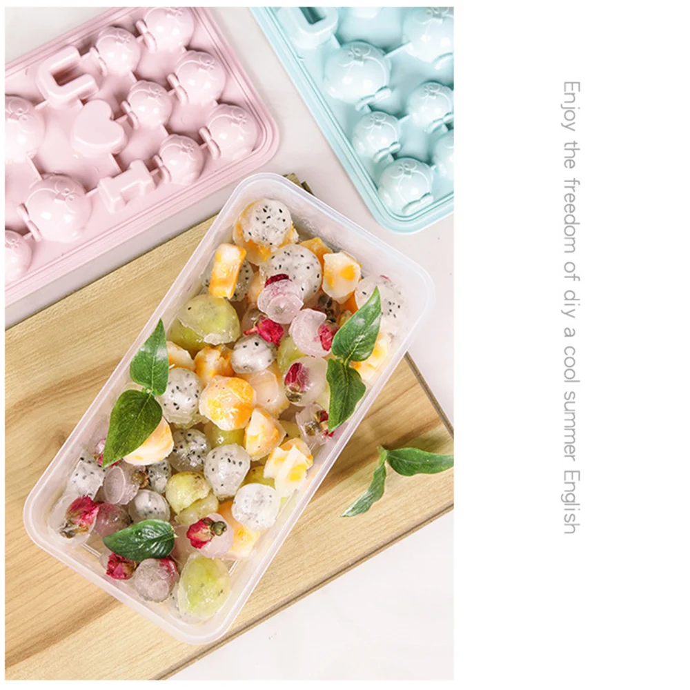 Форма для льда с 17 ячейками форма домашнего холодильника крышкой коробка сделай