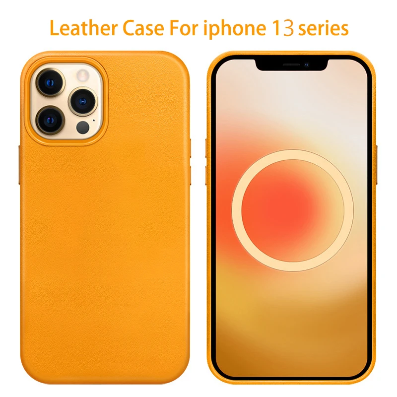 

Роскошный оригинальный кожаный чехол для телефона Magsafing для Apple iPhone 13 Pro Max 12 Pro Max 13 Mini с анимационными чехлами