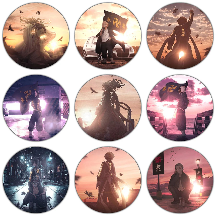 Броши с имитацией Токийского призрака имитация заката Классическая коллекция