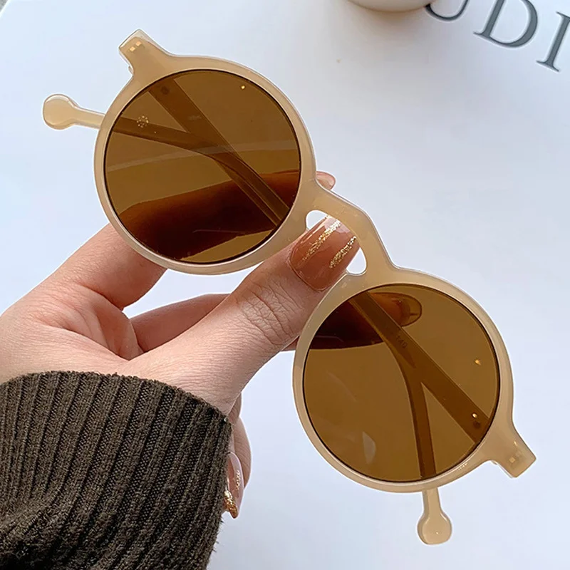 Солнцезащитные очки кошачий глаз женские модные роскошные круглые маленькие