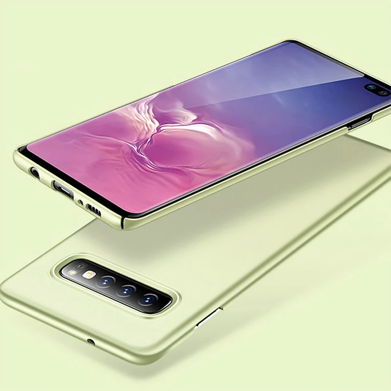 Ультра тонкий сдержанный матовый чехол для samsung A70 A50 A10 A20 A9 A8 плюс жесткий Пластик чехол для Galaxy S10 8 9 Plus Note 10 8 9 - Цвет: Green