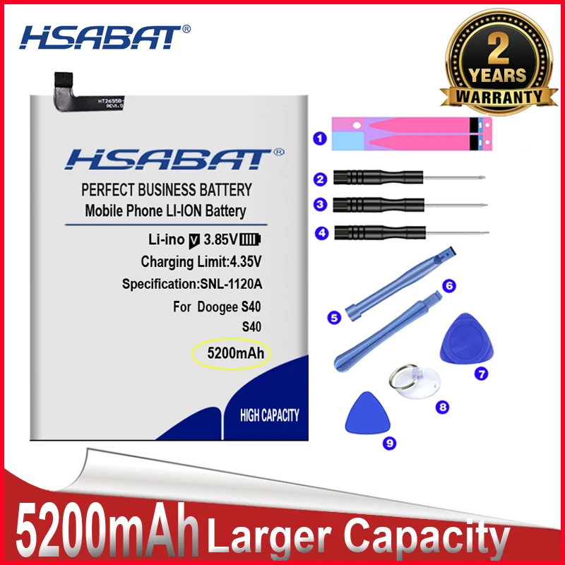 HSABAT 0 цикл 5200mAh батарея для DOOGEE S40 высокое качество Мобильный телефон - купить по