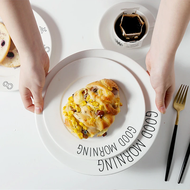 Северная Европа диск для завтрака западный стиль стейка домашнее блюдо 8 дюймов