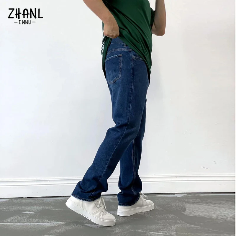 Brand Mens Jeans Male Trousers Street Style Simple Design High Quality Loose Straight Denim Pants Hip hop Men Jeans Trousers