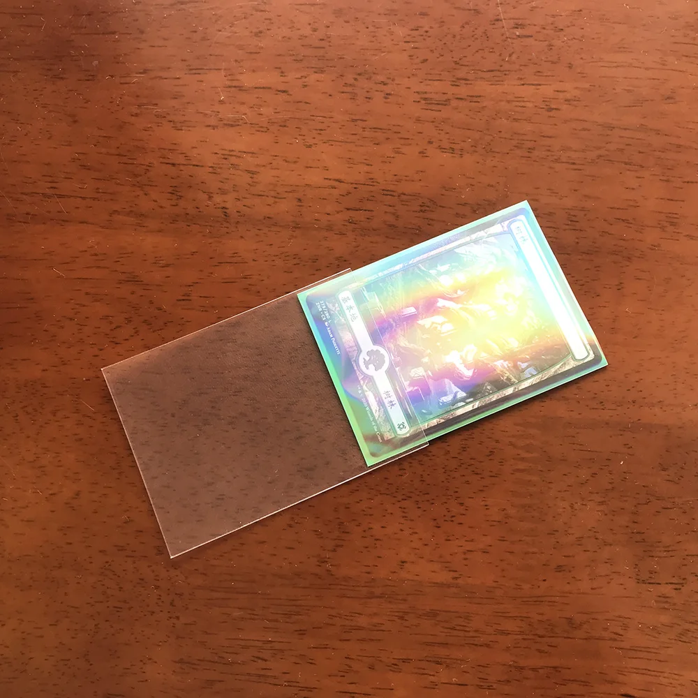 200 шт./лот радужные лазерные черные карточки защитные из фольги для торговых карт