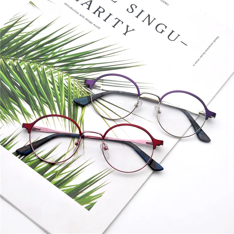 

LUCIDIE Vintage Retro Classic Round Metal Eyeglasses Frames Female Oversized Clear Lens Glasses Women Eyewear Fashion Spectacles