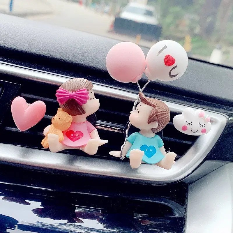 Симпатичные парные фигурки для девочек и мальчиков зажим духов освежитель