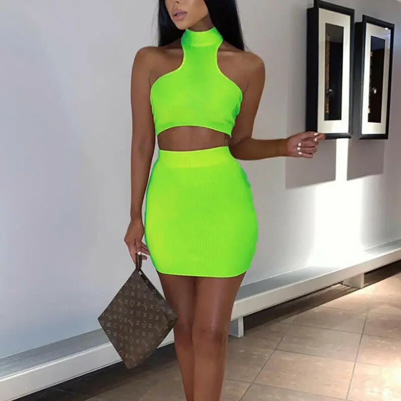 2019 модные трендовые женские комплекты из 2 предметов новейший сексуальный