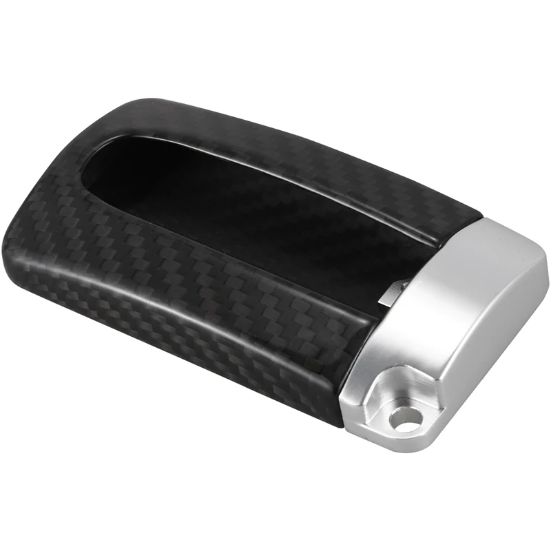 Чехол для ключей из настоящего углеродного волокна серебристая основа подходит