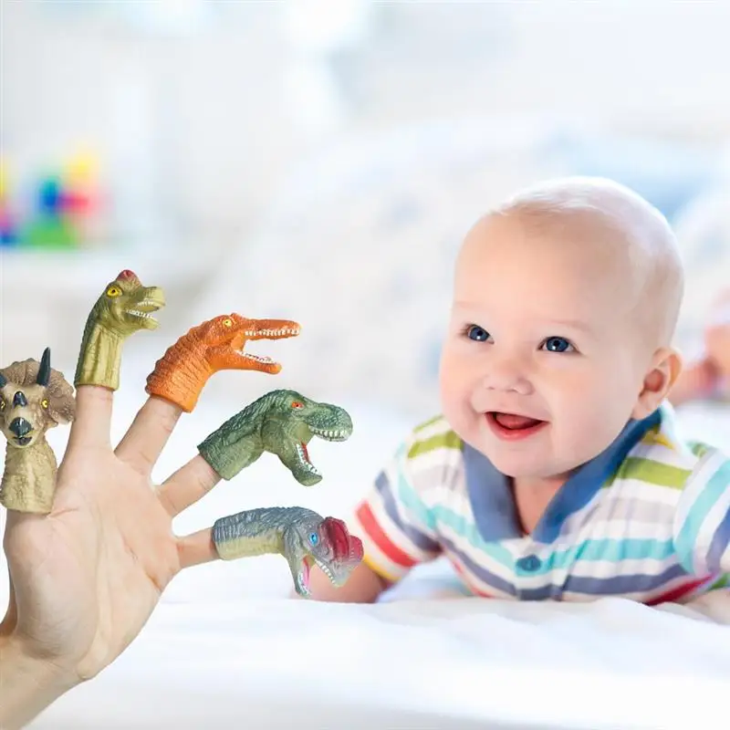 5 шт./компл. миниатюрные пальчиковые игрушки ручная кукла динозавр фигурки героев