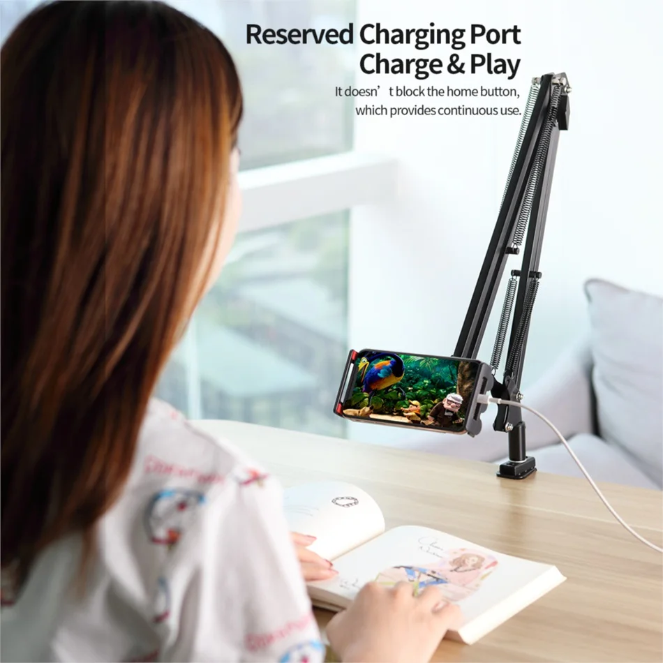 ROCK держатель планшета для iPad Pro Air Mini Tablet складной ленивый Настольный для iPhone XS Xiaomi зажим для смартфонов Подставка для планшета