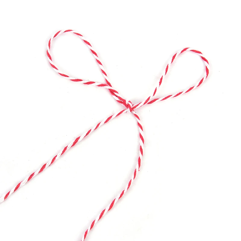 100m/Roll Cotton Bakers Twine String Cord Rope Bottle Gift Box Decor Craft (Red+White) | Дом и сад