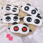 Маска глаза панды для сна милые плюшевые домашние тапочки с изображением подходит для взрослых и детей блокировать светильник маска для сна