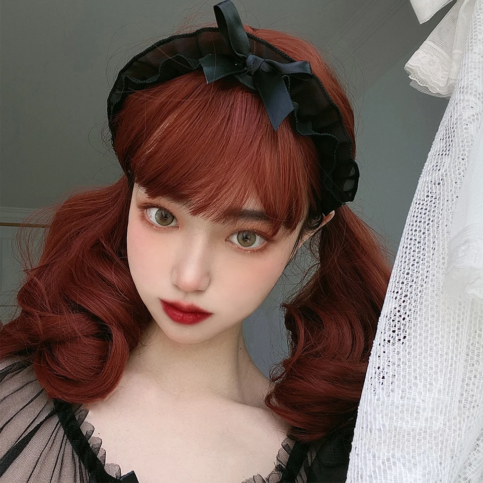 Женские синтетические парики AILIADE короткие красные с натуральными вьющимися