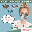 4-12 детская маска, одноразовая детская маска, 4 слоя, Симпатичные одноразовые Маски для Хэллоуина для девочек, милая маска для лица, Детские Маски