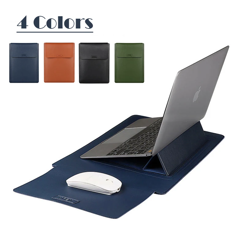 Чехол подставка из мягкой искусственной кожи для ноутбука Macbook Air Pro 13 3 14 15 6 дюймов