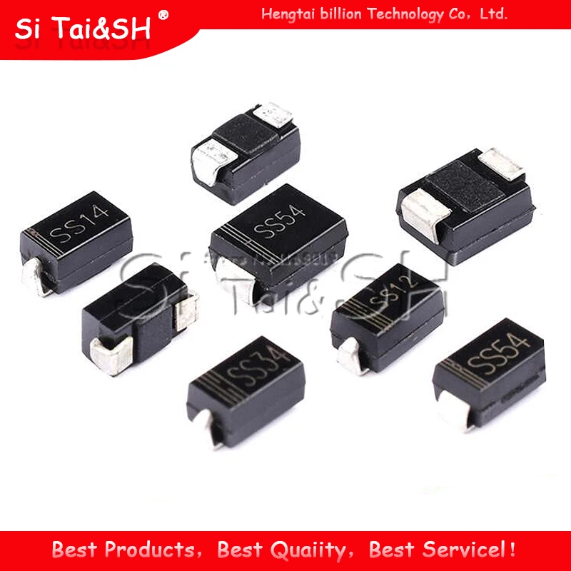 100 шт. выпрямительный диод 1N5819 SS14 1N5822 SS34 SR160 SS16 1N5817 SS12 SR1 SS110 SR360 SS36 SR240 SS24 SR2 SS210