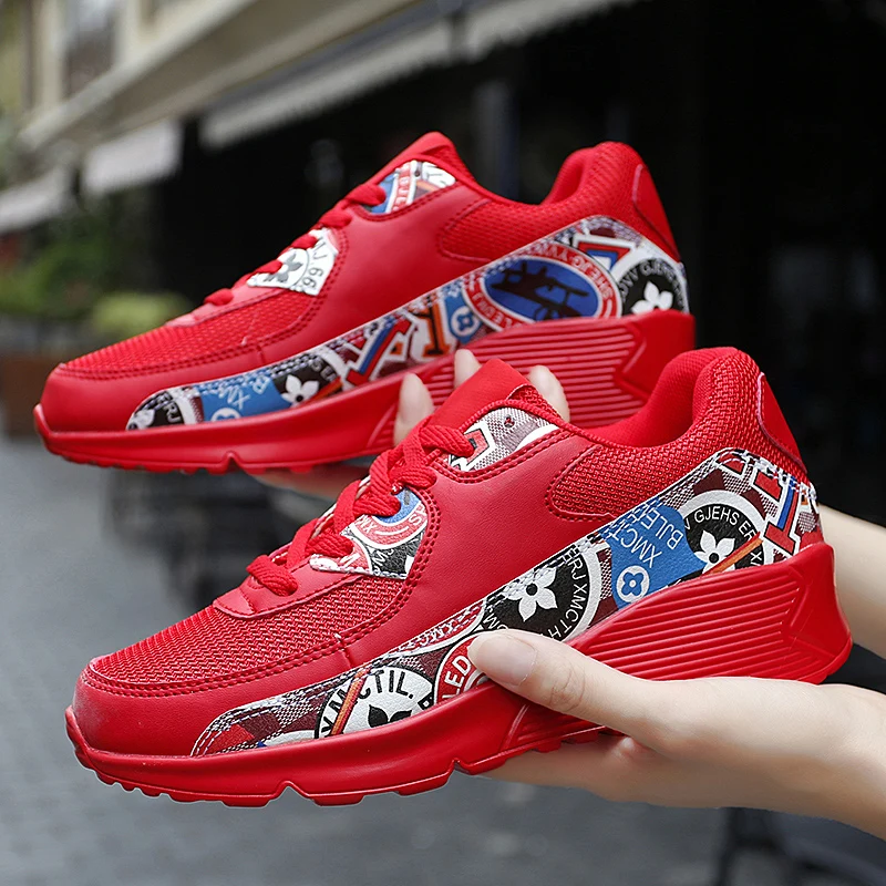 Womens Breathable Running Shoes Men Lightweight Non-slip Sneakers Comfort Unisex Jogging Sport Shoes Walking Sneakers Size 36-45