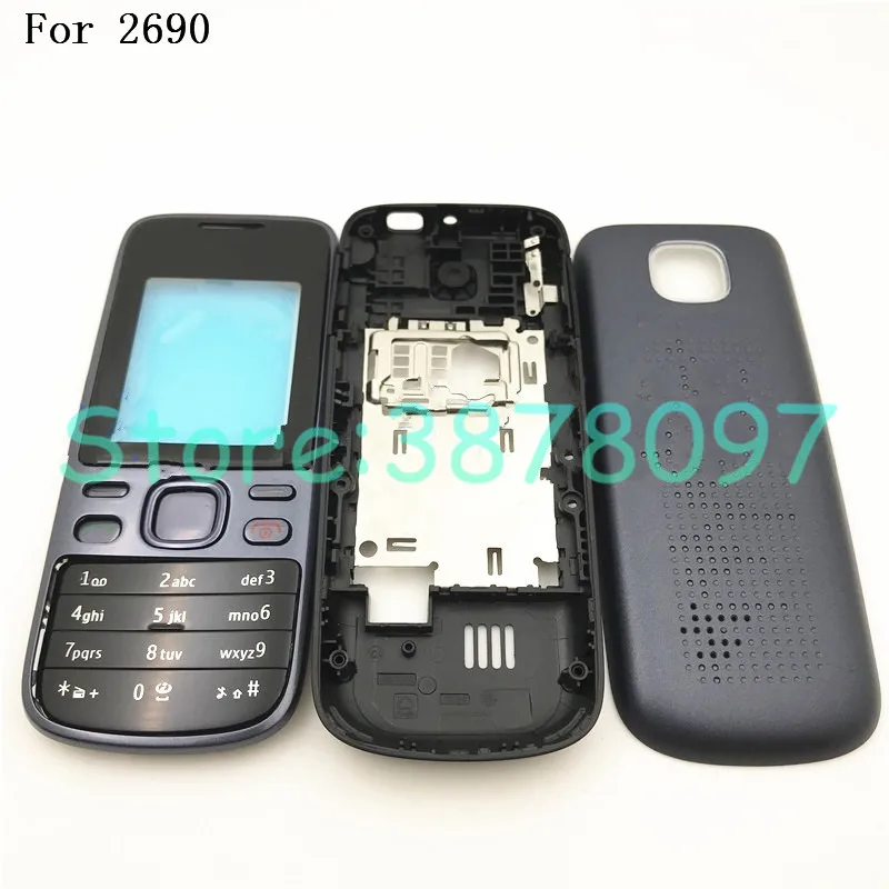 Новый Полный Корпус для Nokia 2690 корпус передней лицевой панели чехол + задняя