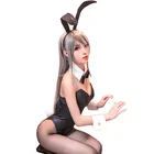 2021 аниме Sakurajima Mai Косплей Костюм Хэллоуин женский черный сексуальный комбинезон раскаль не мечтает кролика Девочки Senpai Cos