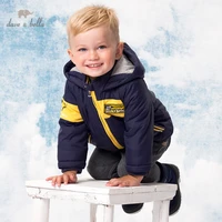 db15313 dave bella baby boys fashion padded hooded coat jacket children tops infant toddler outerwear