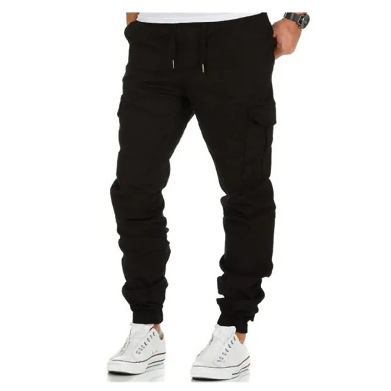 Мужские джоггеры 2019 Новые повседневные брюки Мужская брендовая одежда Высокое
