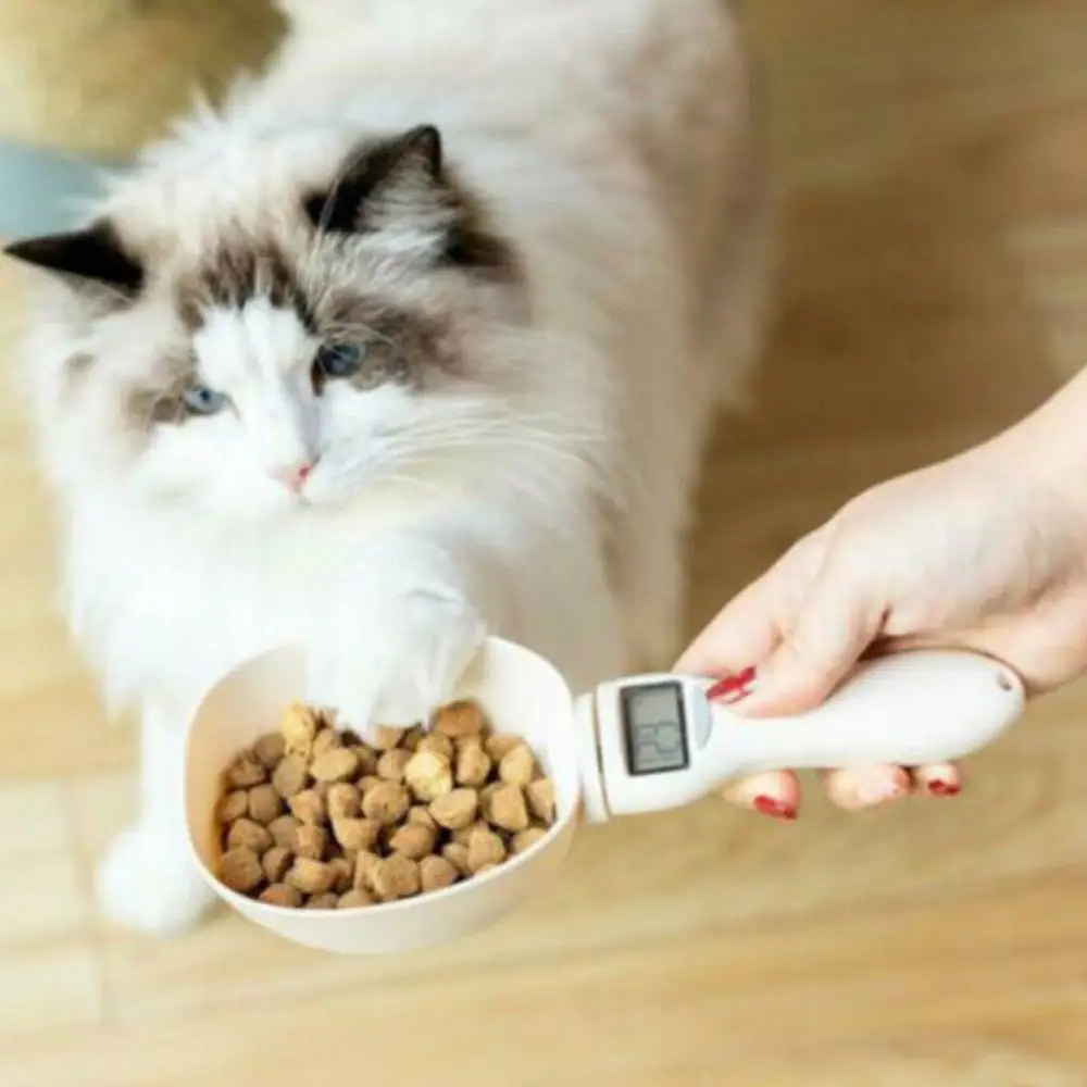 

Dog Food Spoon Electronic Weighing Low Noise ABS Plastic Detachable Pet Food Measuring Spoon 250Ml White 93.7In