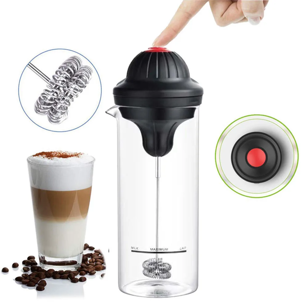 

400ml Electric Milk Bubbler Kitchen Milk Foamer Frother Cup for Coffee Cappuccino Household Portable Automatic Whisk Mixer