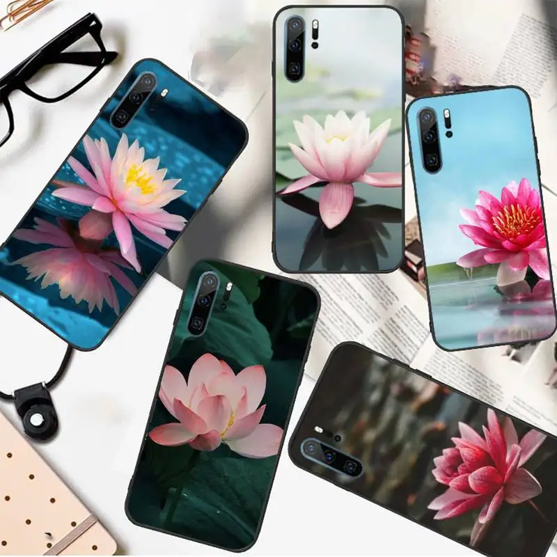 

Lotus Flowers beautiful pattern Phone Case For Huawei honor Mate P 10 20 30 40 i 9 8 pro x Lite smart 2019 nova 5t