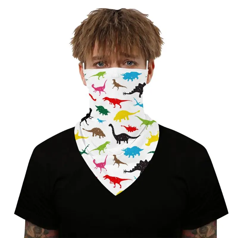 Unisex Earloops Neck Gaiters Triangle Bandana Funny Halloween Clown Digital Print Face Mask Outdoor Motorcycle Dustpoof |