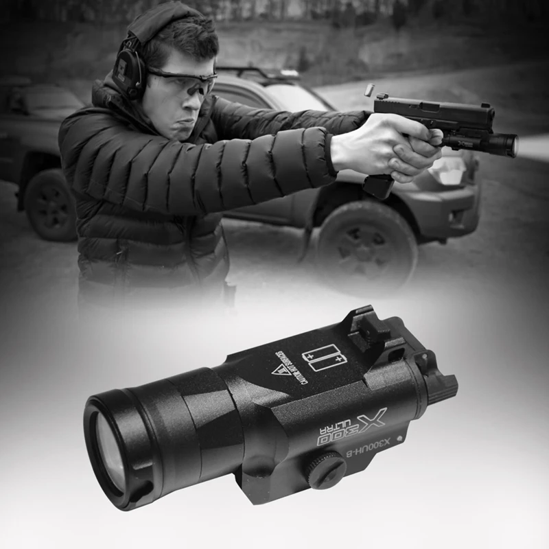 Пистолет фонарик для оружия тактический фонарь X300UH B X300U X300 Glock пистолет белый