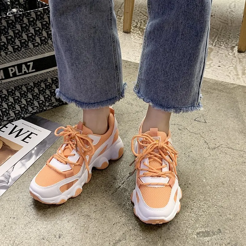 

Spring and autumn 2020, old shoes, women's breathable mesh, thick-soled shoes, thin models, small feet, casual sports shoes X166