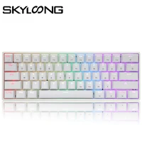 skyloong gk61 61 keys gaming mechanical keyboard usb wired rgb backlit gamer mechanical keyboard for desktop tablet laptop sk61